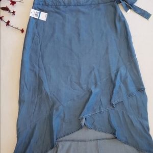 🌺Michael Kors Chambray Maxi Wrap Skirt